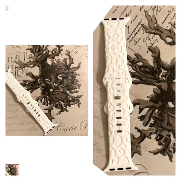 Accessories - Fits 38/40/41 NEW Leopard Apple Watch Band White